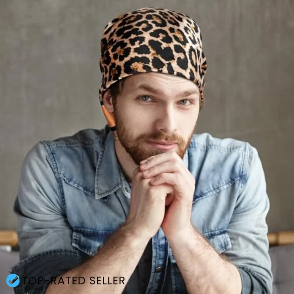 Satin Silk Scarf Leopard Print Unisex Fashion Accessory Versatile Wrap